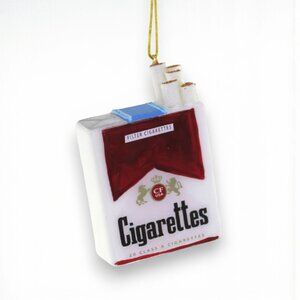 Cigarette-Themed Xmas Ornament – Bold Retro Vibe – Cody Foster NWT